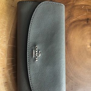 Coach grey leather wallet